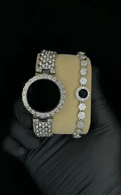 LED Ladies Watch with Elegant Stone Bracelet – Perfect Gift with Free Delivery & Box