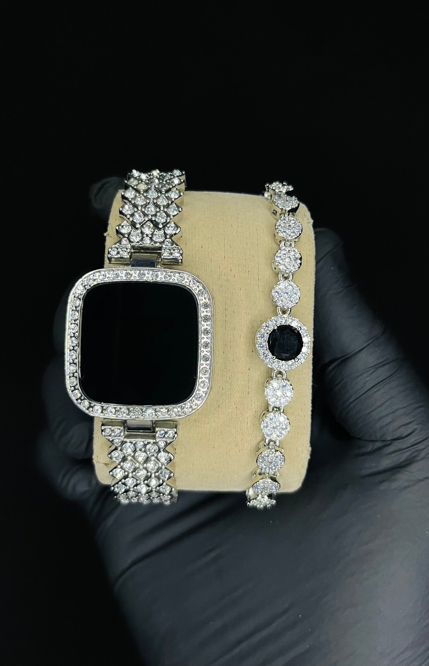 LED Ladies Watch with Elegant Stone Bracelet – Perfect Gift with Free Delivery & Box